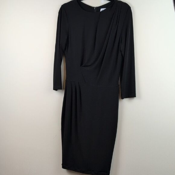 The Fold Clifton Black Dress Size 12 Comfortable Power Dressing - Picture 10 of 10